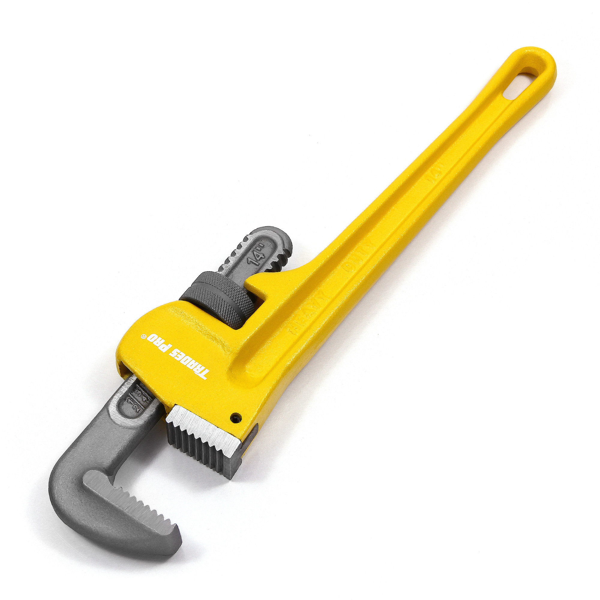 Trades Pro Heavy-Duty Pipe Wrench — 14in., Drop Forged Steel, 2 1/2in. Jaw Capacity, Model# 830914